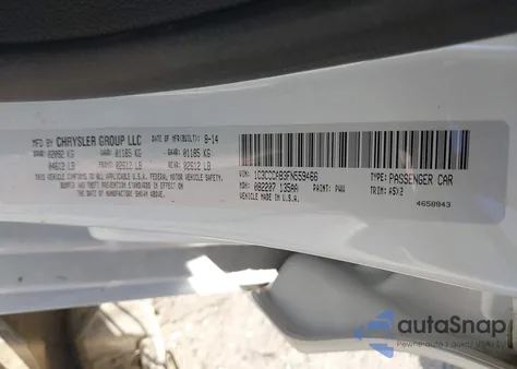 2015 Chrysler 200 Limited from USA, damaged, VIN 1C3CCCAB3FN559466